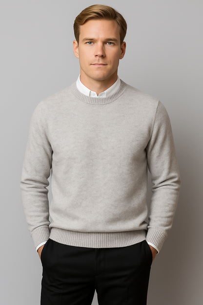 Pull Homme Classique Col Rond Printemps