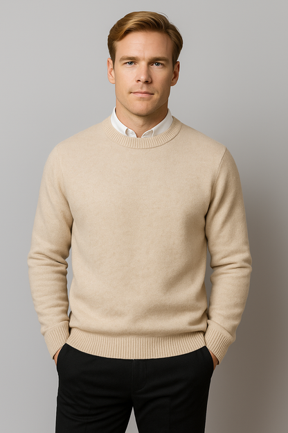 Pull Homme Classique Col Rond Printemps