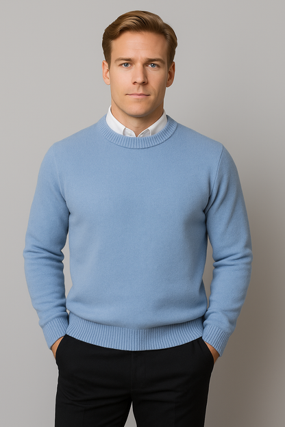 Pull Homme Classique Col Rond Printemps
