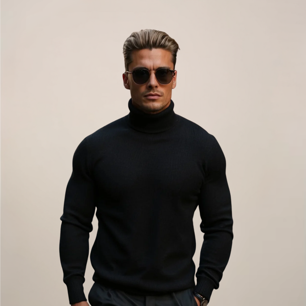 Pull en Maille pour Homme Col Roulé Printemps - BerlinGlamour
