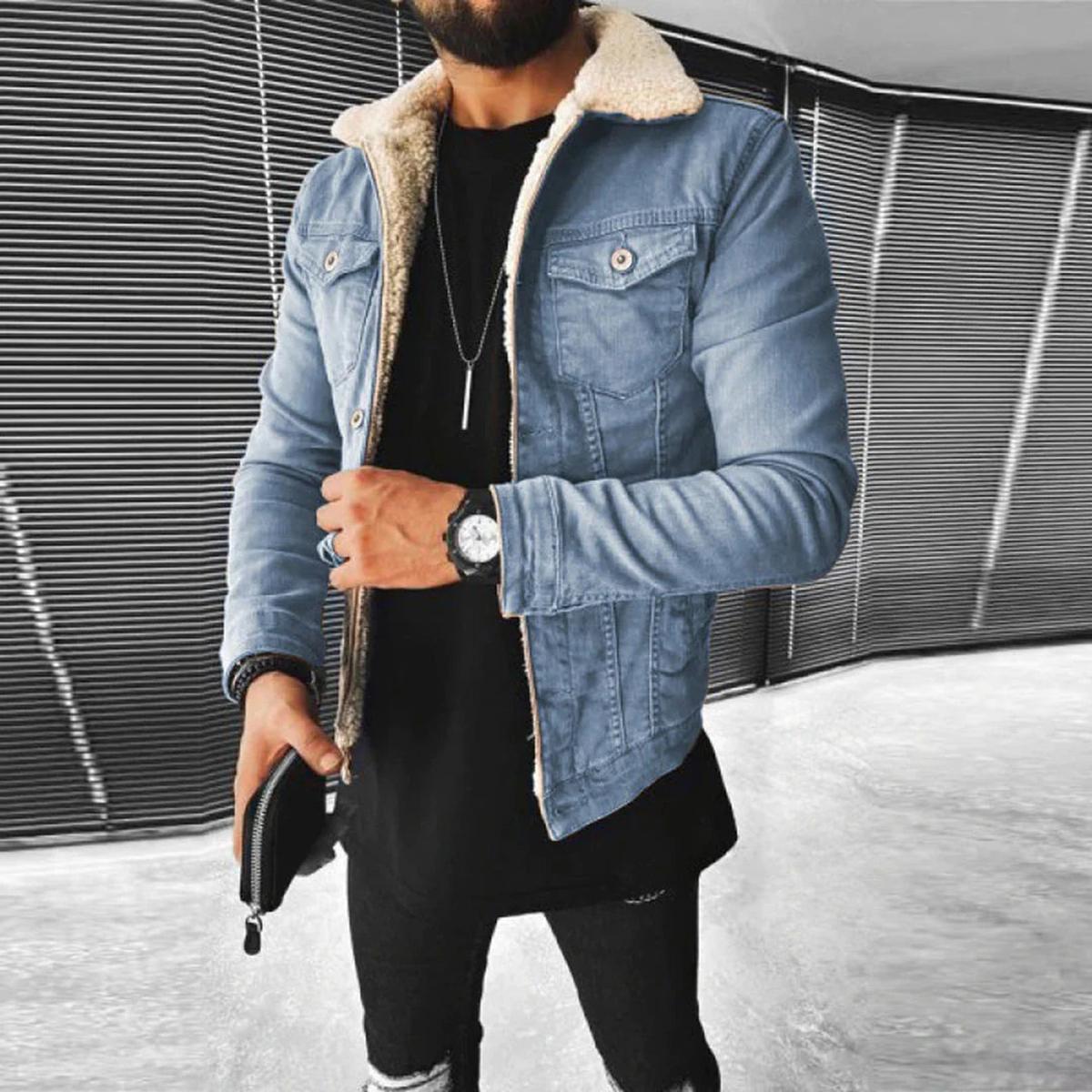 Parka Hiver Homme Avec Boutons et Manches Ajourées