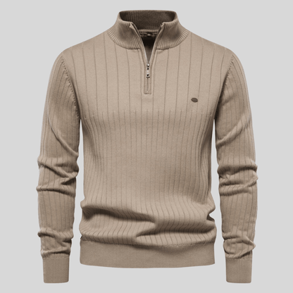 Pull Homme Printemps Col Zip Réversible