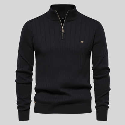 Pull Homme Printemps Col Zip Réversible