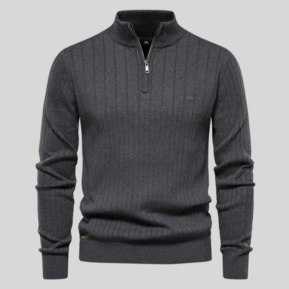 Pull Homme Printemps Col Zip Réversible