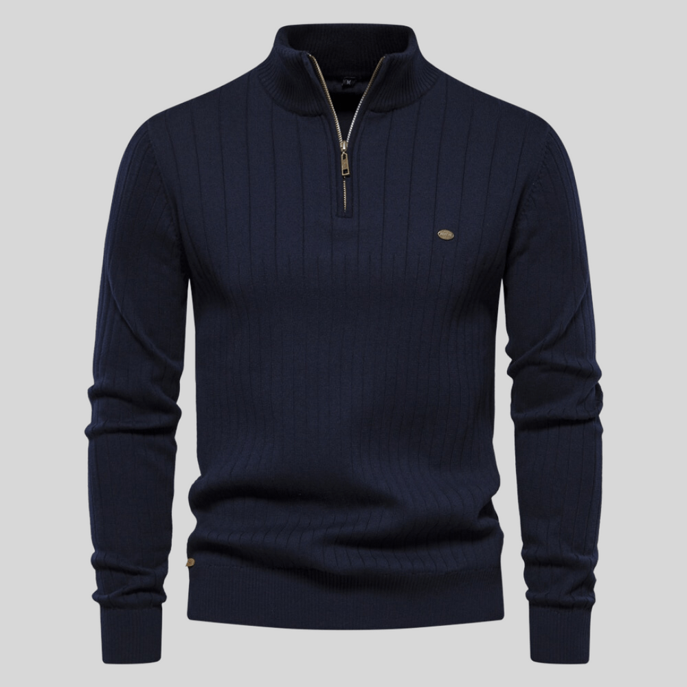 Pull Homme Printemps Col Zip Réversible - BerlinGlamour