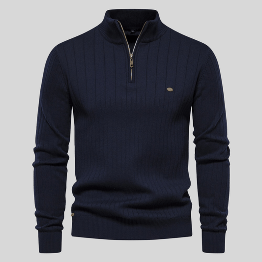 Pull Homme Printemps Col Zip Réversible - BerlinGlamour