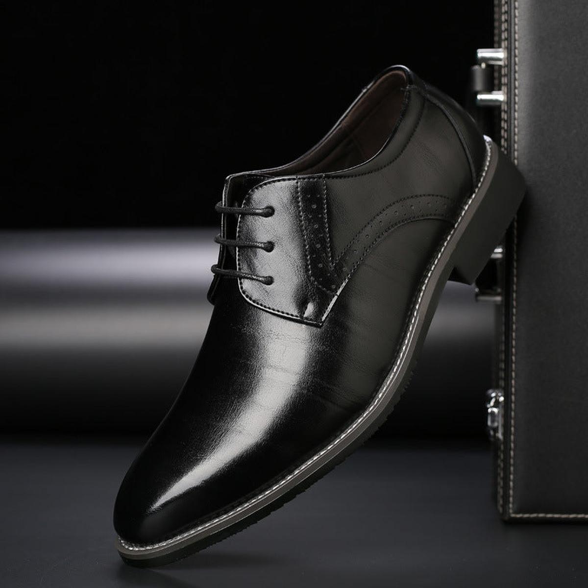 Chaussures Homme Classiques en Cuir Noir
