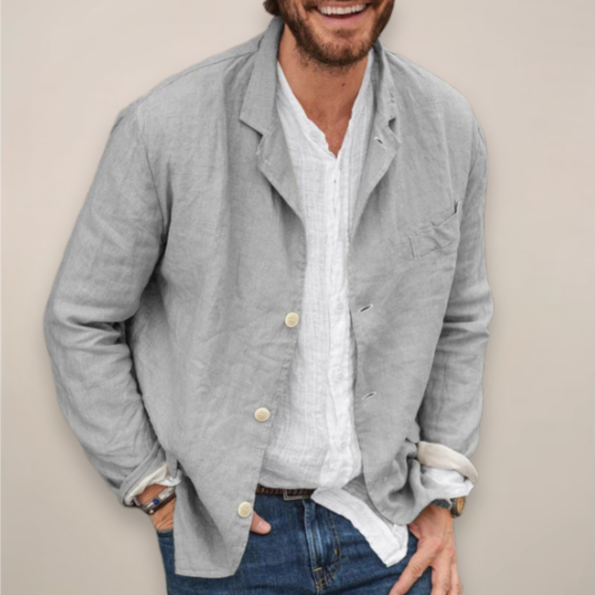 Blazer Homme Relaxed Fit Élégant