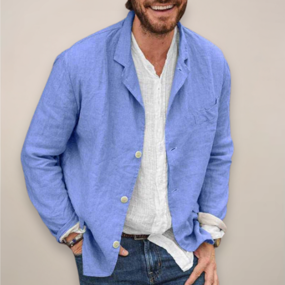 Blazer Homme Relaxed Fit Élégant