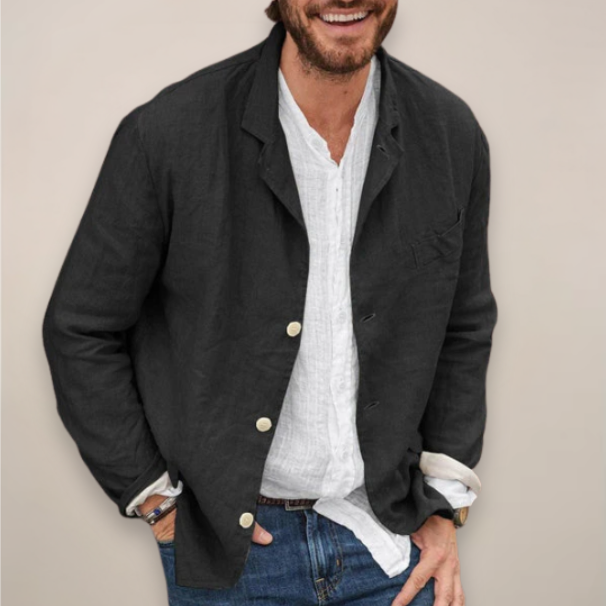 Blazer Homme Relaxed Fit Élégant