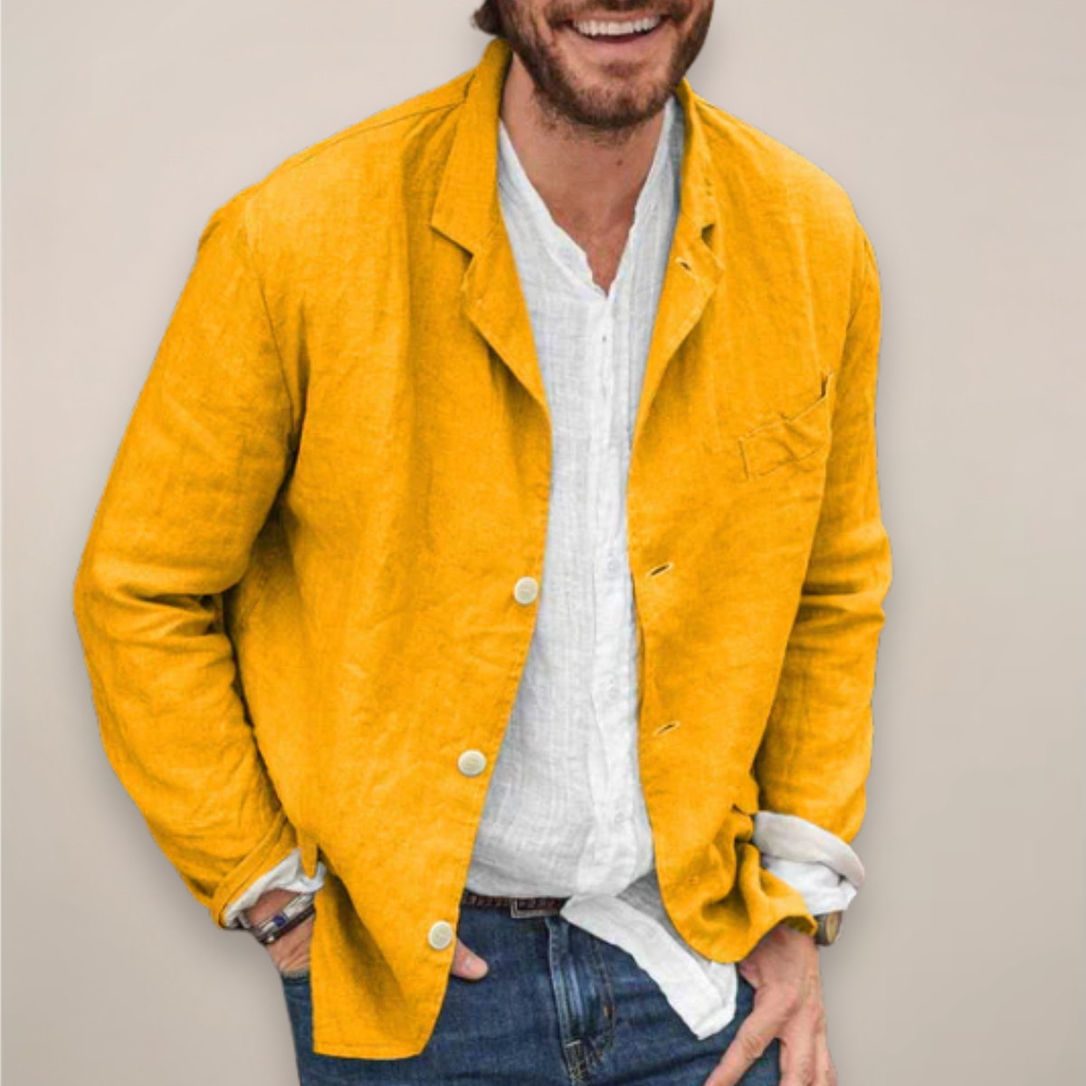 Blazer Homme Relaxed Fit Élégant