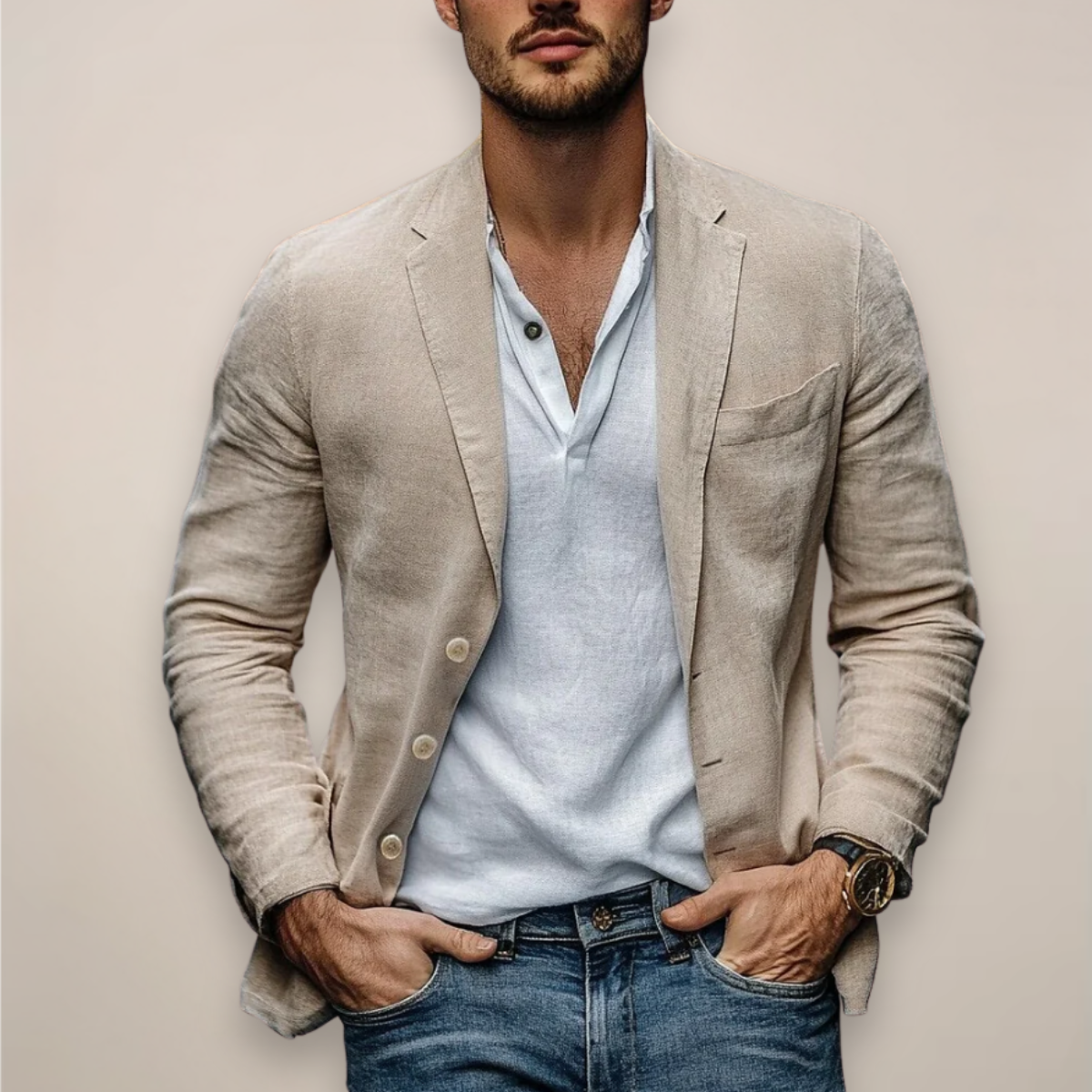 Blazer Homme Décontracté Été Style Moderne - BerlinGlamour