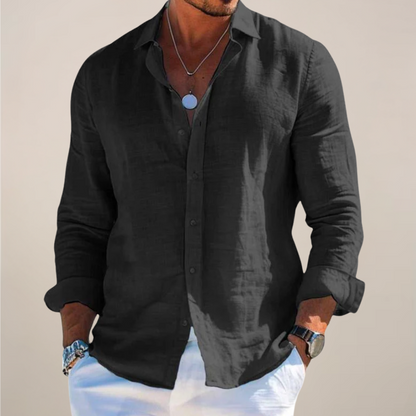 Chemise Homme Décontractée à Manches Longues Boutons