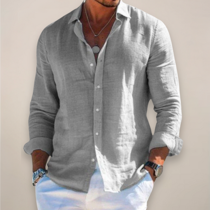 Chemise Homme Décontractée à Manches Longues Boutons - BerlinGlamour