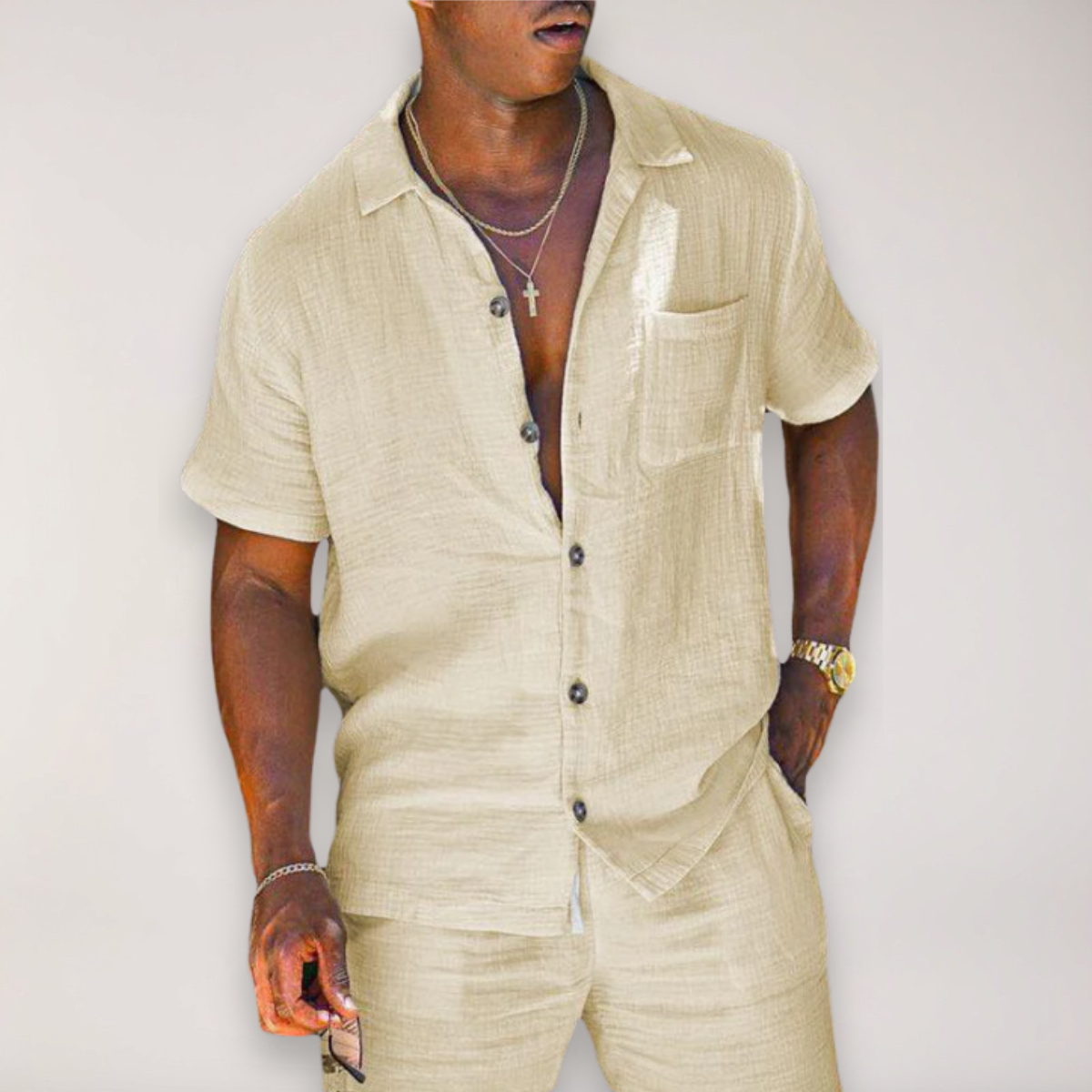 Costume Homme Décontracté 2 Pièces Été