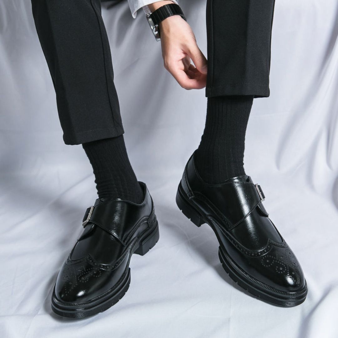 Chaussures Monk Strap Cuir Élégant Homme