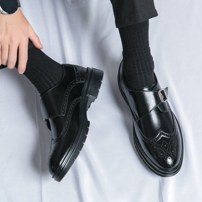 Chaussures Monk Strap Cuir Élégant Homme