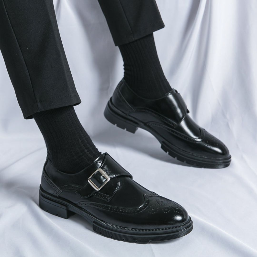 Chaussures Monk Strap Cuir Élégant Homme
