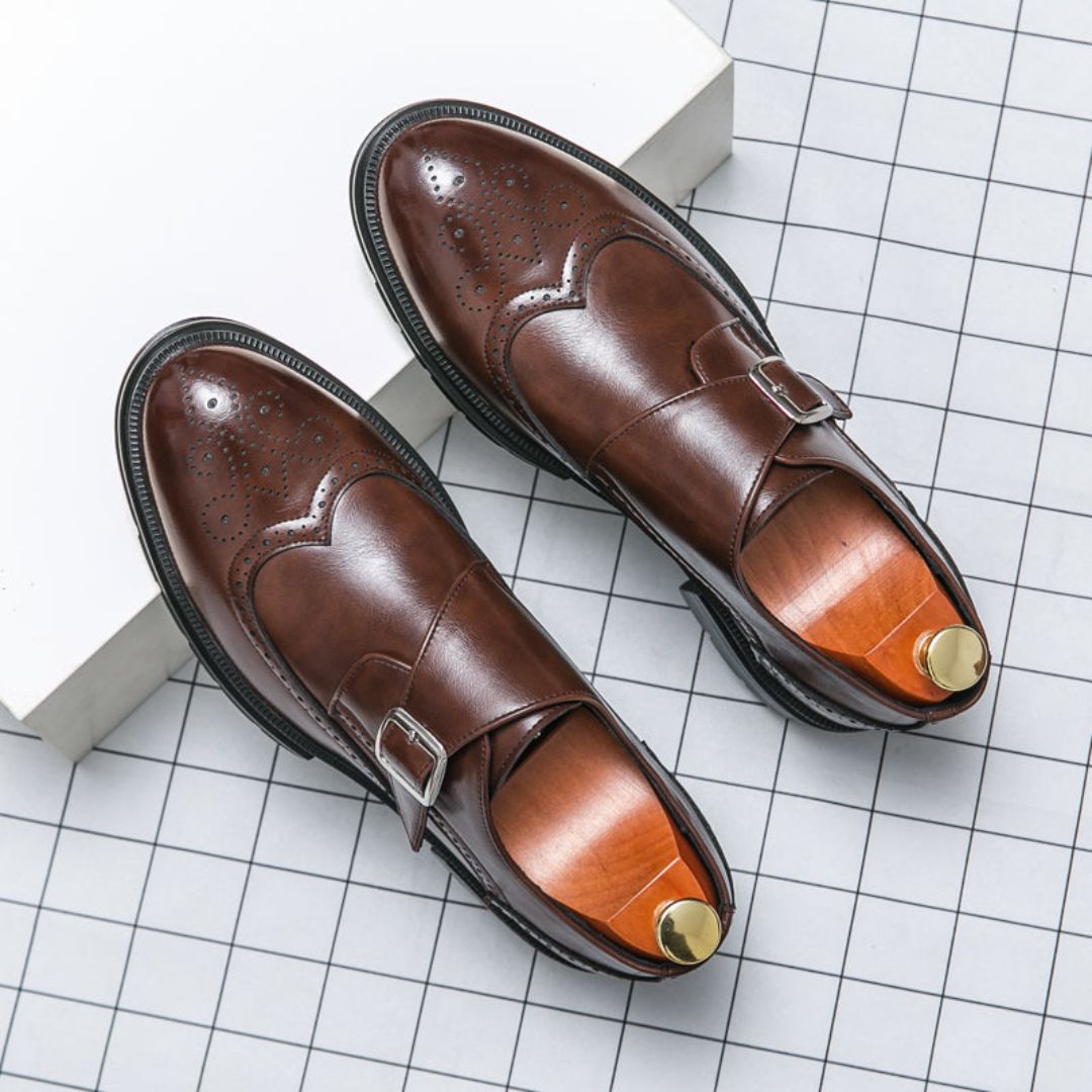 Chaussures Monk Strap Cuir Élégant Homme