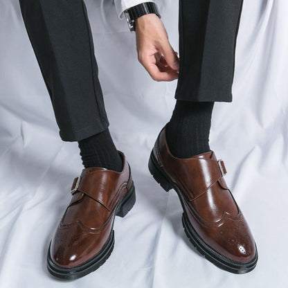 Chaussures Monk Strap Cuir Élégant Homme