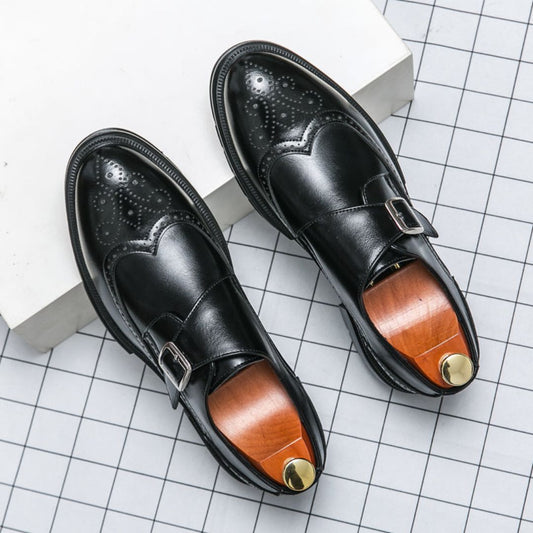 Chaussures Monk Strap Cuir Élégant Homme - BerlinGlamour