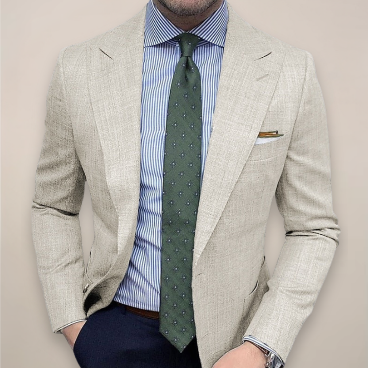 Blazer Homme Été Tailleur Structure Texture