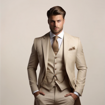 Costume Homme Printemps Classique 3 Pièces