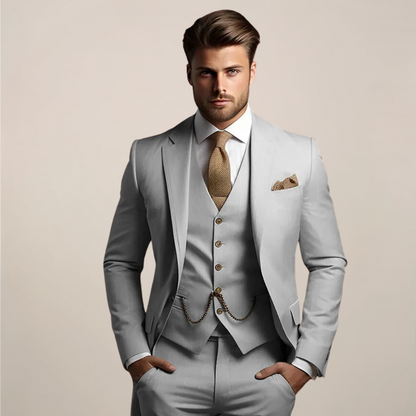Costume Homme Printemps Classique 3 Pièces