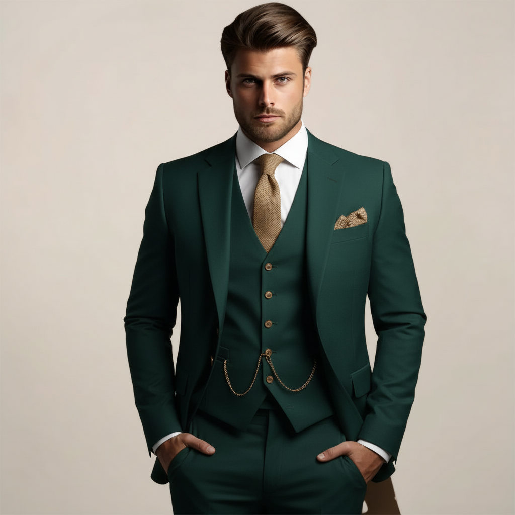 Costume Homme Printemps Classique 3 Pièces