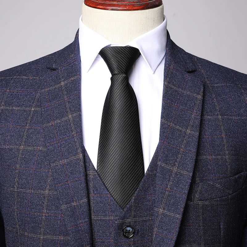 Costume Homme Carreaux Élégant Printemps