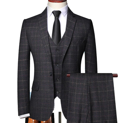 Costume Homme Carreaux Élégant Printemps