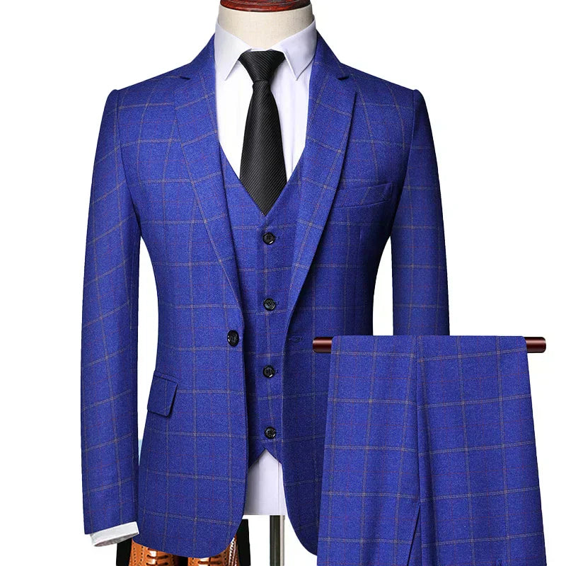 Costume Homme Carreaux Élégant Printemps - BerlinGlamour