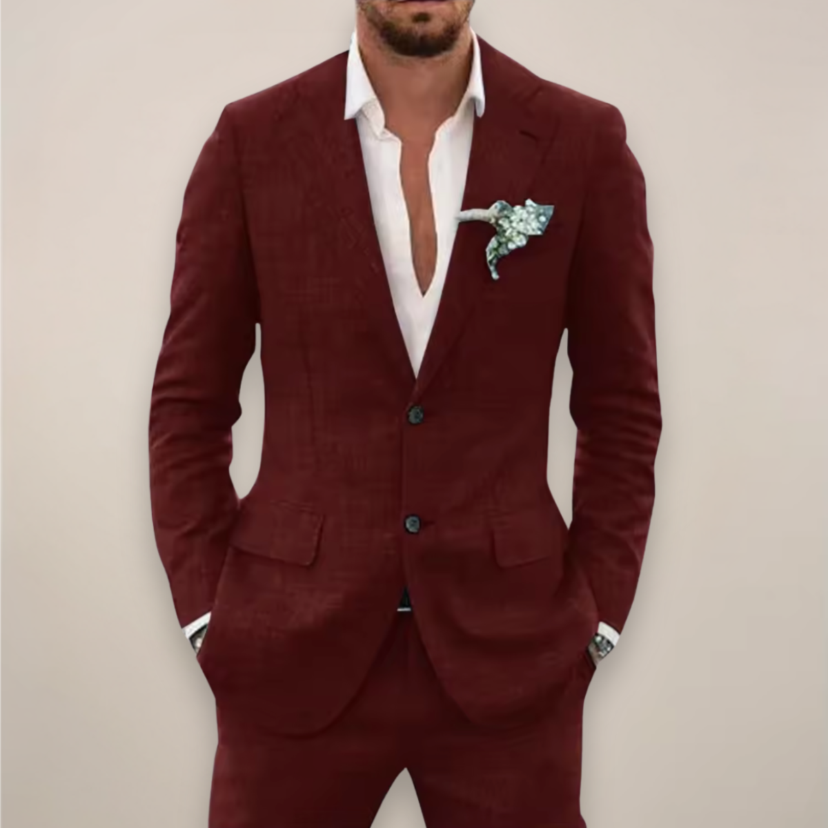 Costume Homme 2 Pièces Slim Fit Classique