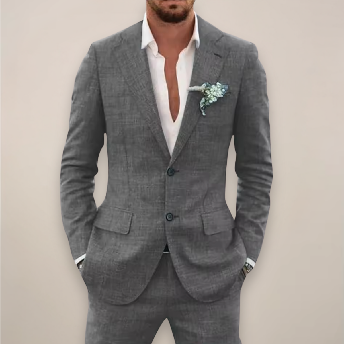 Costume Homme 2 Pièces Slim Fit Classique
