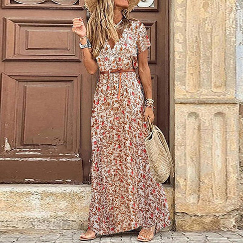 Robe de Soirée Chic Col en V Décolleté