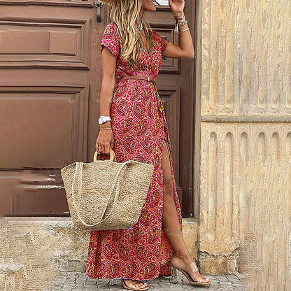 Robe de Soirée Chic Col en V Décolleté