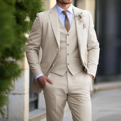 Costume Homme Classique 3 Pièces Noir Slim Fit - PanierRoyale