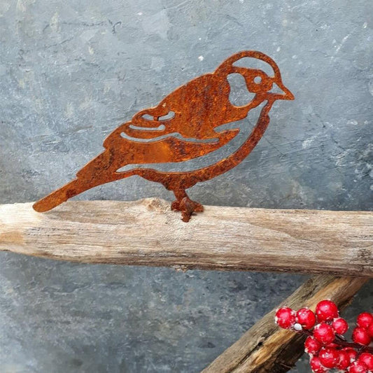 Décoration Jardin en Métal Vintage avec Oiseaux - PanierRoyale