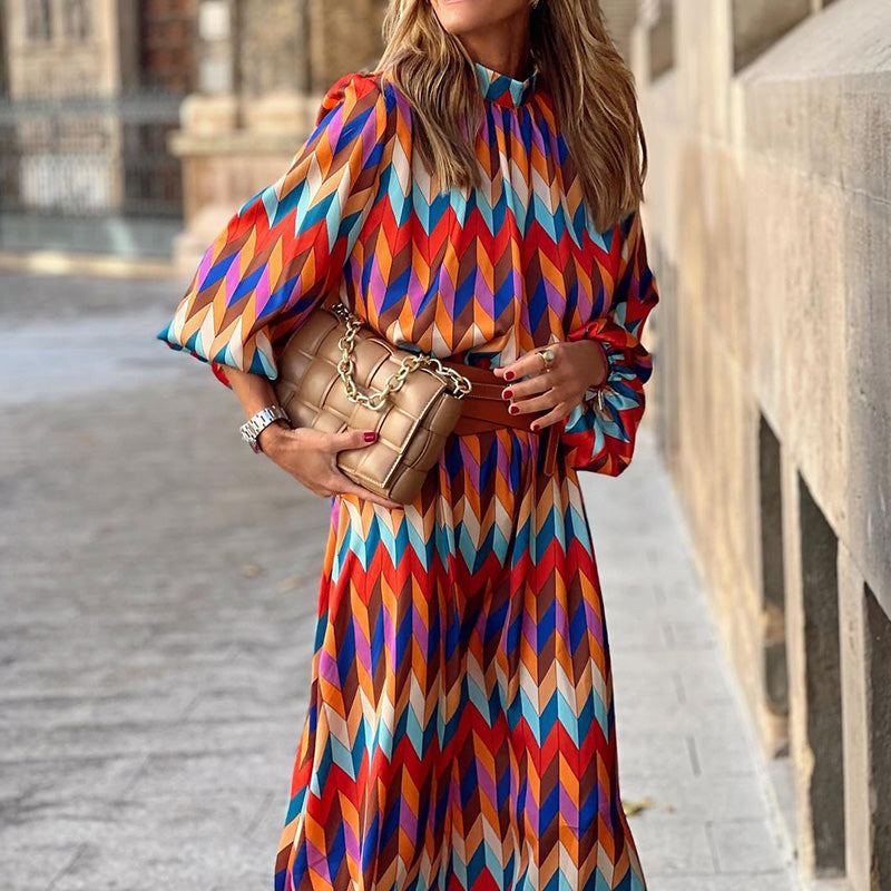 LynnStyle™ – Robe Longue Femme Élégante en Tissu Léger et Coloré-2
