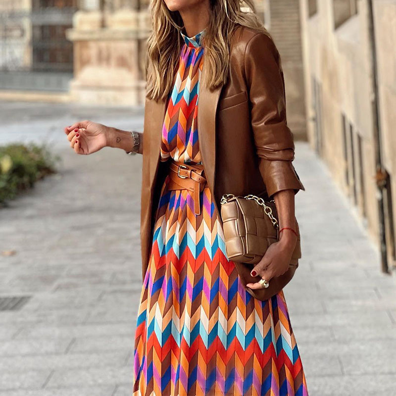 LynnStyle™ – Robe Longue Femme Élégante en Tissu Léger et Coloré-3