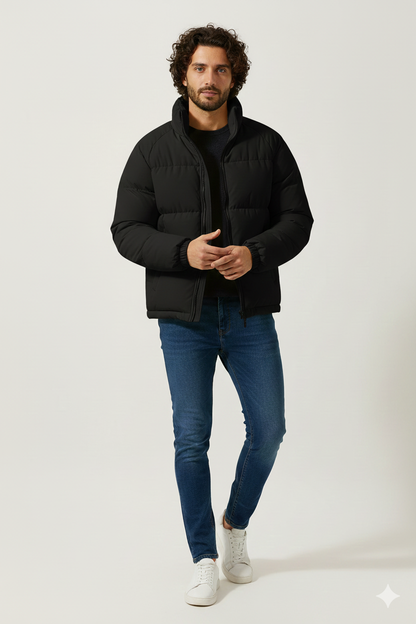 Veste Hiver Élégante Homme - Parka Doublée Polaire Chaud