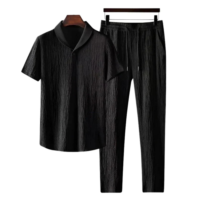 Costume Homme Été Coton - Polo et Pantalon Classique
