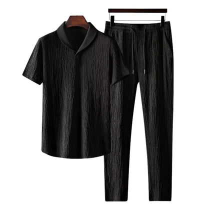 Costume Homme Été Coton - Polo et Pantalon Classique