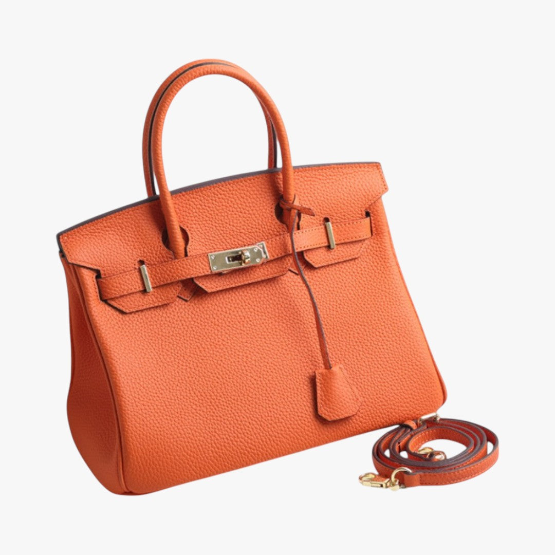 Sac à Dos en Cuir Brun avec Bretelle Réglable