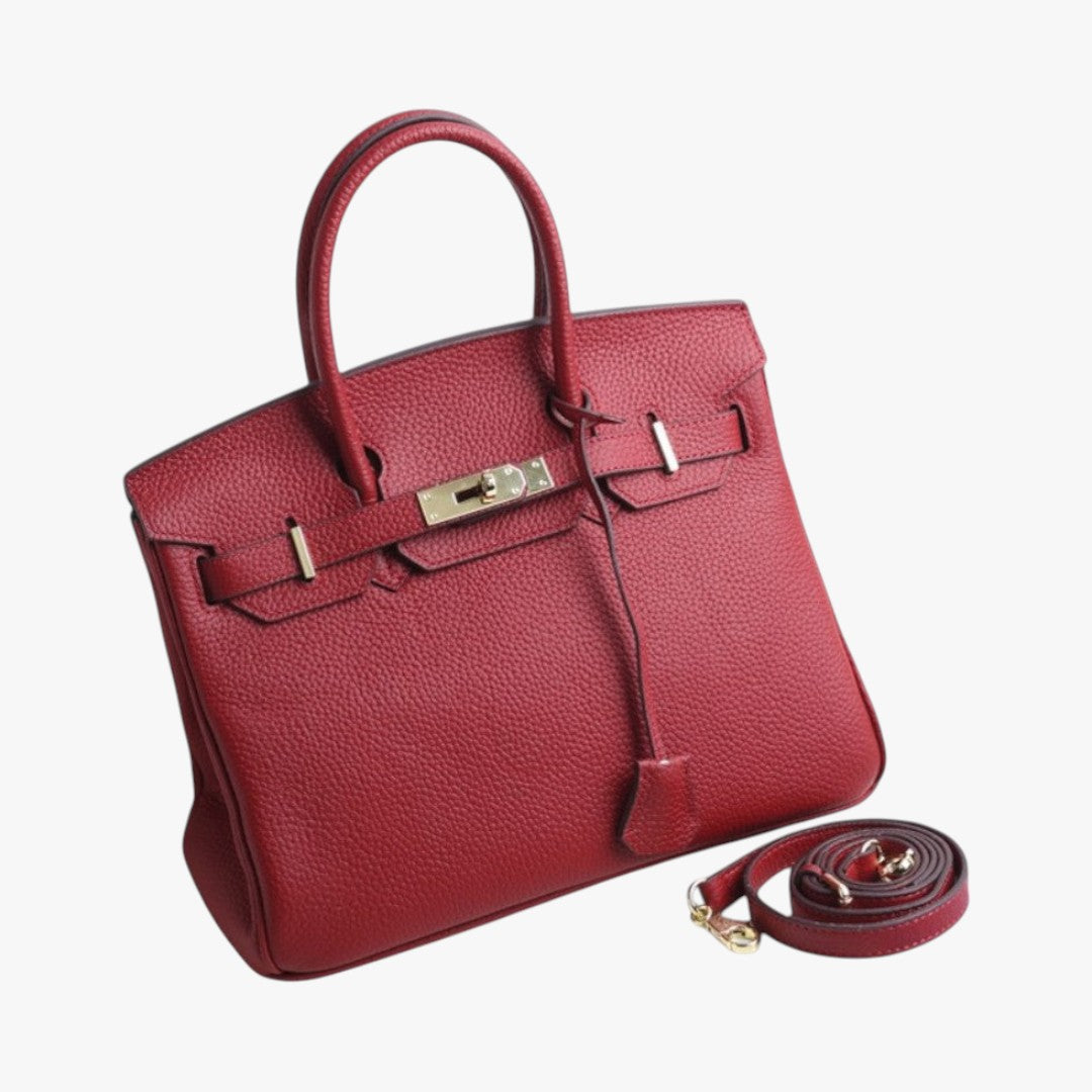 Sac à Dos en Cuir Brun avec Bretelle Réglable