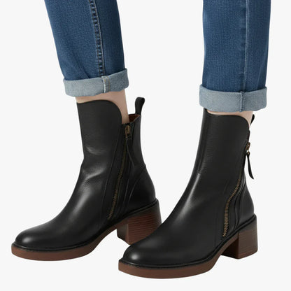 Bottes Féminines Noires à Talon Haut de Luxe - PanierRoyale