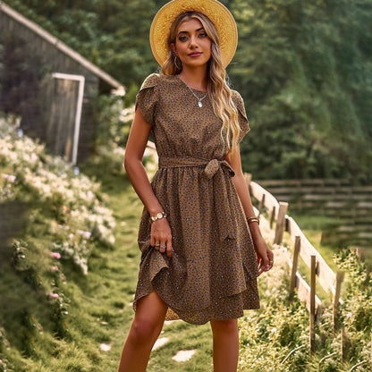 Robe Été Femme Florale Décolleté Profond Séductrice