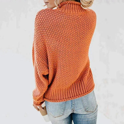 Pull Col Roulé Homme Maille Épaisse Coupe Confort