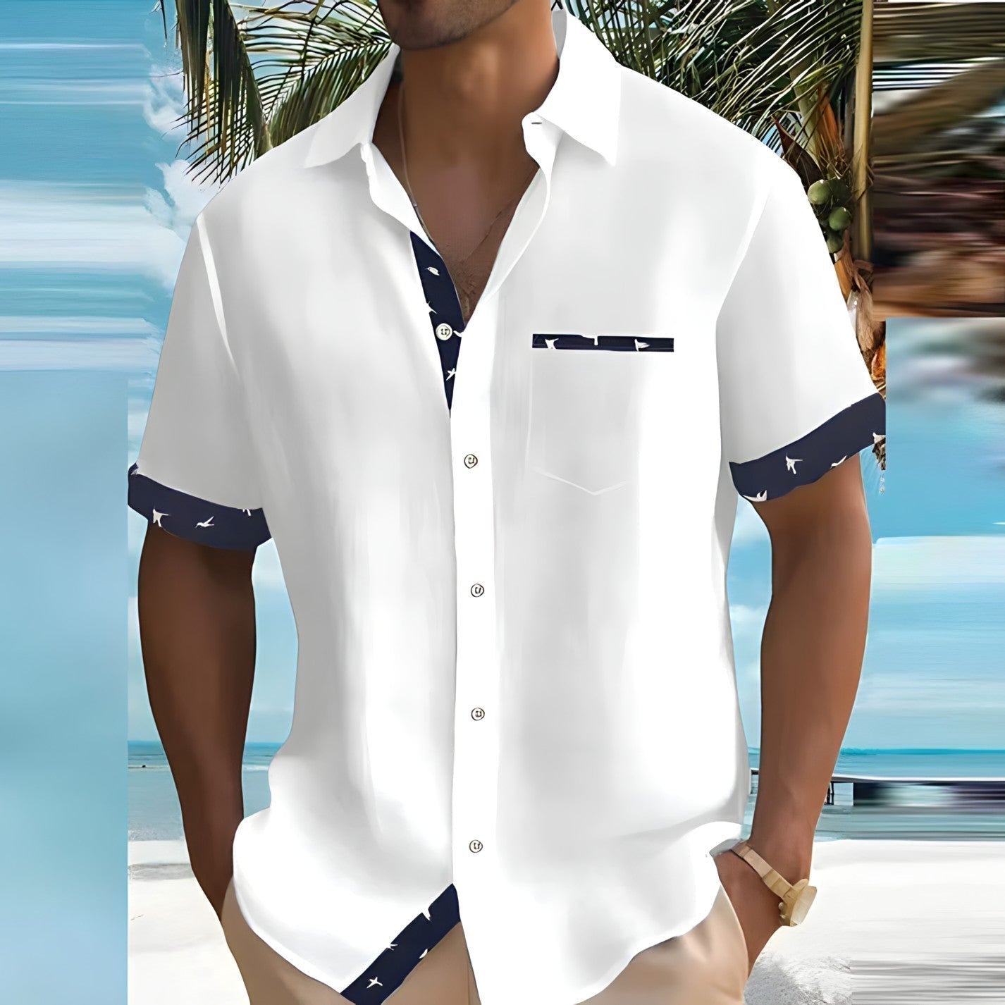 Chemise Homme Lin Coton Léger Été