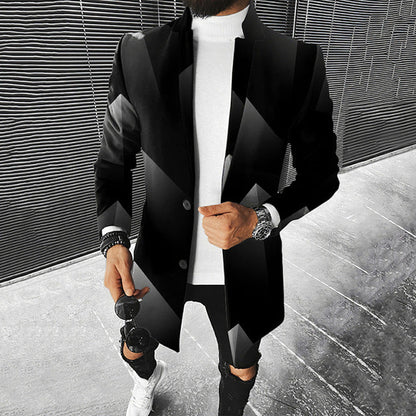 Veste Homme Slim Fit Imprimé Graphique Moderne